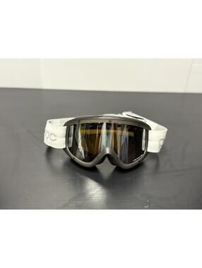 POC Ski Snowboard Goggles IRIS Stripes Lens White Strap Gray Frame